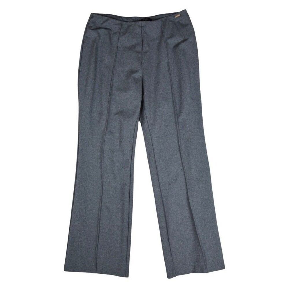 Tahari Gray Stretch Trousers Size L Business Casual Soft Tailored Minimalist